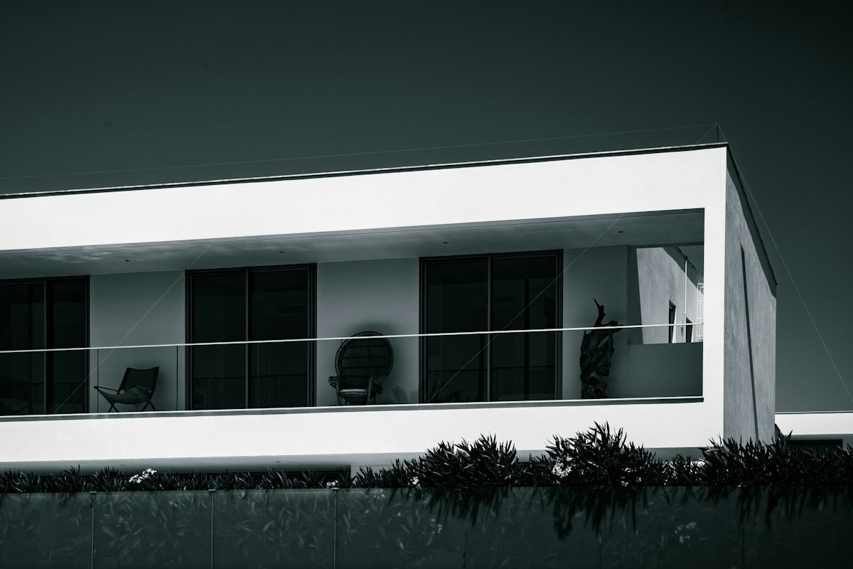Villa staircase and balconies